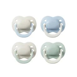 Lot de 4 sucettes bébé 0-2 mois silicone