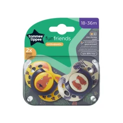 Lot de 2 sucettes closer to nature fun 18-36 mois