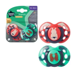 Lot de 2 sucettes closer to nature fun 18-36 mois