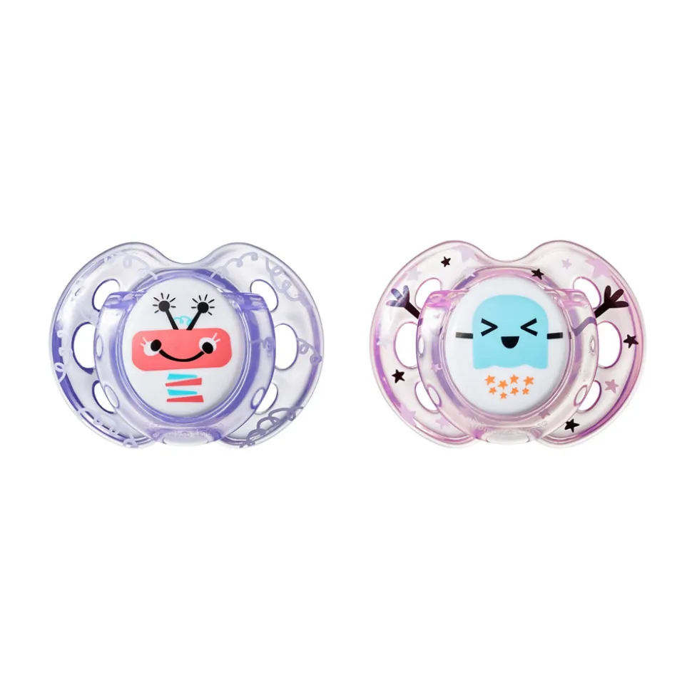 Lot de 2 sucettes closer to nature fun 0-6m