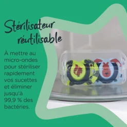 Lot de 2 sucettes closer to nature fun 6-18m