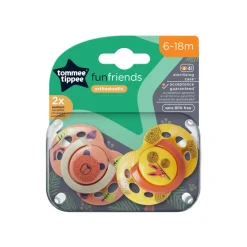 Lot de 2 sucettes closer to nature fun 6-18m