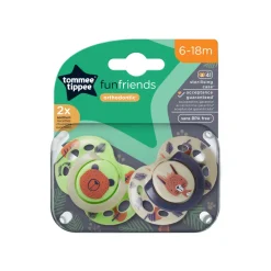 Lot de 2 sucettes closer to nature fun 6-18m