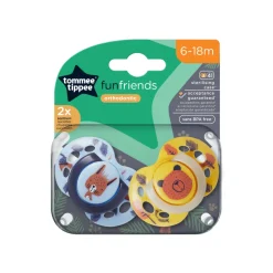 Lot de 2 sucettes closer to nature fun 6-18m