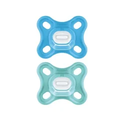 Lot de 2 sucettes comfort 2-12 mois bleu et blanc