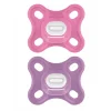 Lot de 2 sucettes comfort 0 mois+ rose