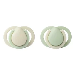 Lot de 2 sucettes en silicone ultra légère 0-6 mois mat