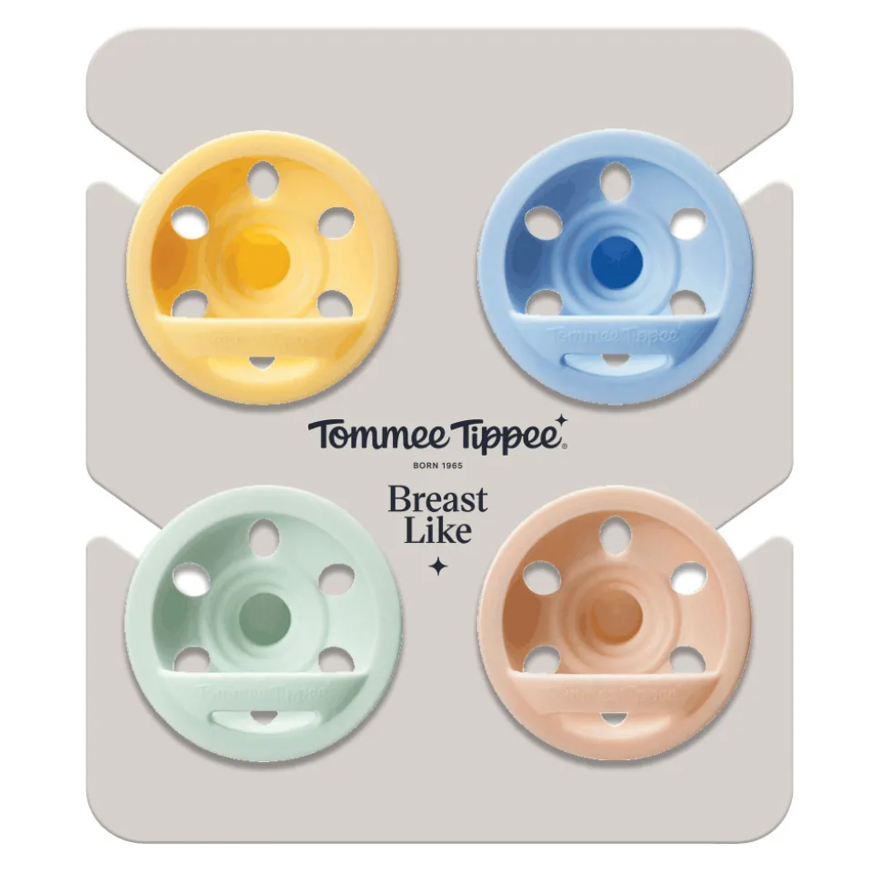 Lot de 4 sucettes imitant le sein maternel 0-6 mois
