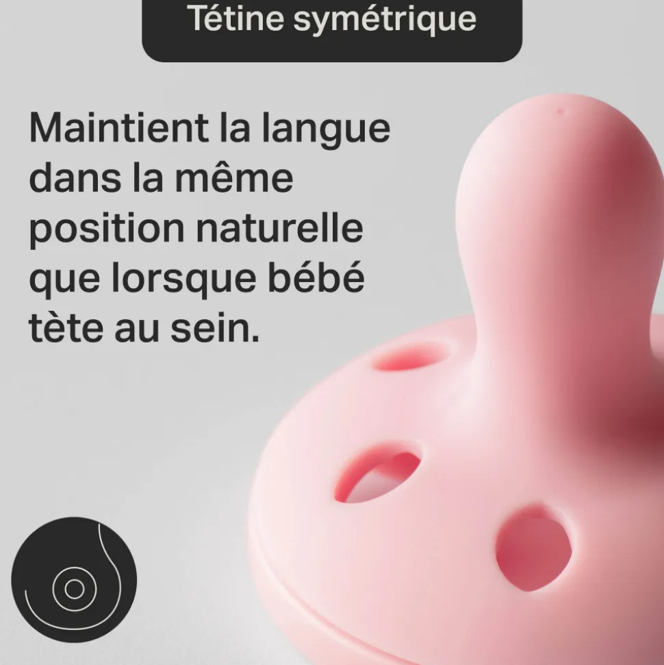 Lot de 4 sucettes imitant le sein maternel 0-6 mois