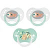 Lot de 3 sucettes jour / nuit silicone 0-6m mixte