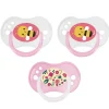 Lot de 3 sucettes jour / nuit silicone 18-36m fille