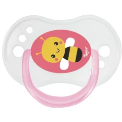Lot de 3 sucettes jour / nuit silicone 18-36m fille