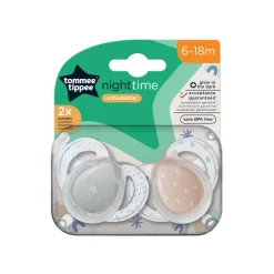 Lot de 2 sucettes nuit closer to nature 6-18m