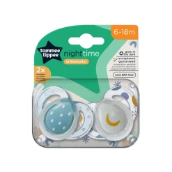Lot de 2 sucettes nuit closer to nature 6-18m