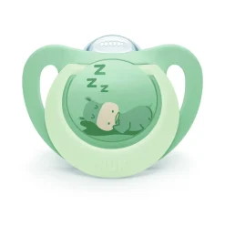 Lot de 2 sucettes nuit phosphorescentes first choice 18-36 mois hippo/koala