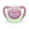 Lot de 2 sucettes nuit phosphorescentes first choice 18-36 mois lapin/mouton