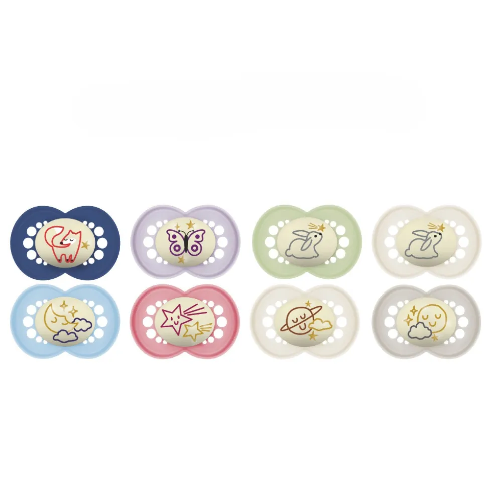 Lot de 2 sucettes original nuit 18 mois+ coloris aléatoire