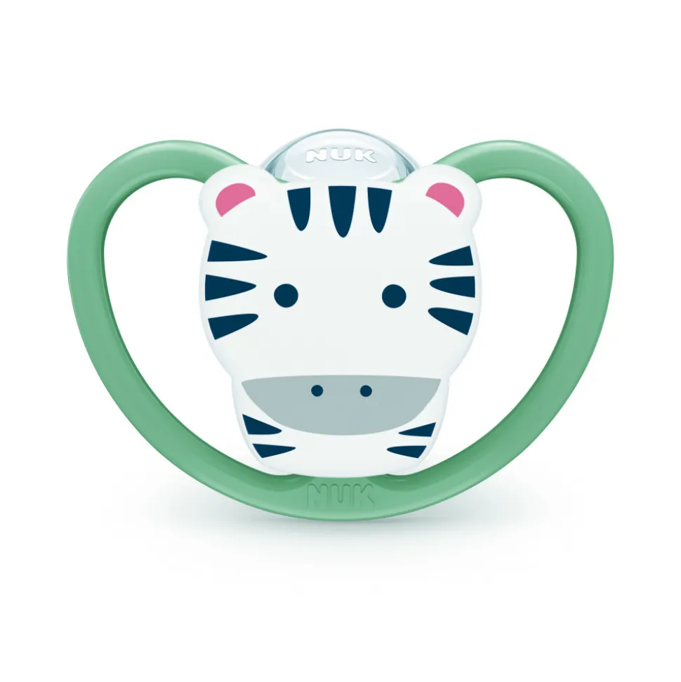 Lot de 2 sucettes perfect match air 18-36 mois zèbre/lion