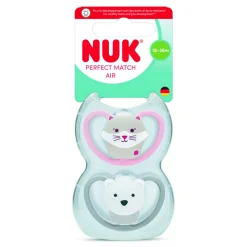 Lot de 2 sucettes perfect match air 18-36 mois chat/ours polaire