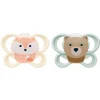 Lot de 2 sucettes perfect match air 0-2 mois renard / ours