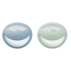 Lot de 2 sucettes perfect match 0-6 mois vert / bleu