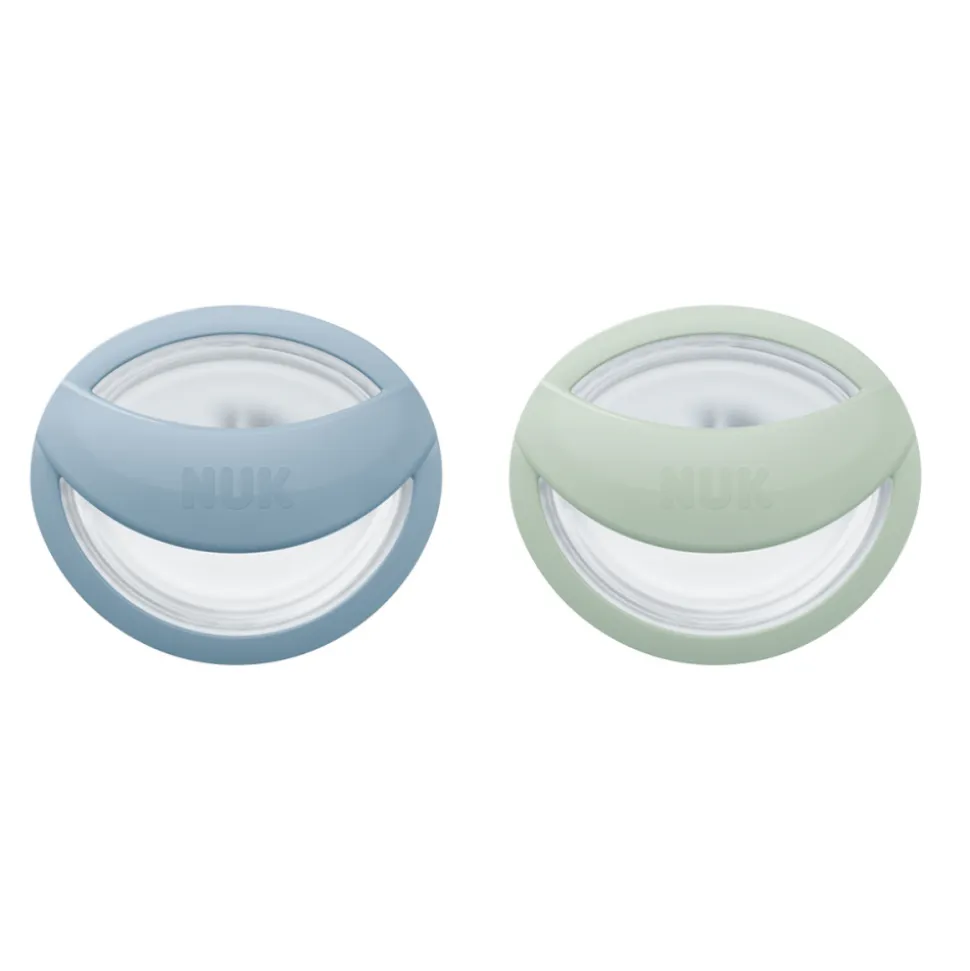Lot de 2 sucettes perfect match 0-6 mois vert / bleu