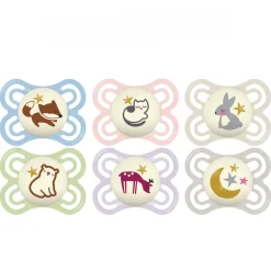 Lot de 2 sucettes perfect nuit tendance 2-6 mois coloris aléatoire