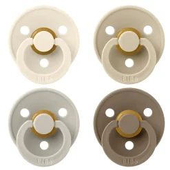 Lot de 4 sucettes physiologiques bébé taille 2 - 4 couleurs
