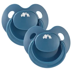 Lot de 2 sucettes physiologiques air eco 0-6 mois light blue/dark blue