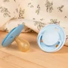 Lot de 2 sucettes rondes 6 mois+ originale bleu clair et foncé