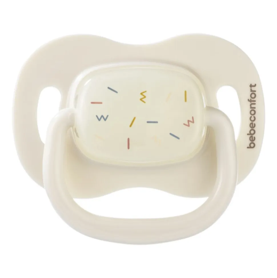 Lot de 2 sucettes réversible phosphorescente silicone 6-18 mois sand