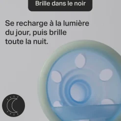 Lot de 4 sucettes silicone bébé 0-6 mois phosphorescentes
