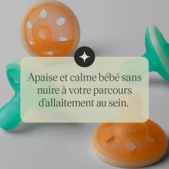 Lot de 4 sucettes silicone bébé 6-18 mois phosphorescentes