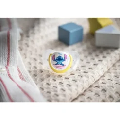 Lot de 2 sucettes silicone smart 18-36 mois stitch