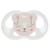 Lot de 2 sucettes soft mini physio 0-6 m ourson et chat