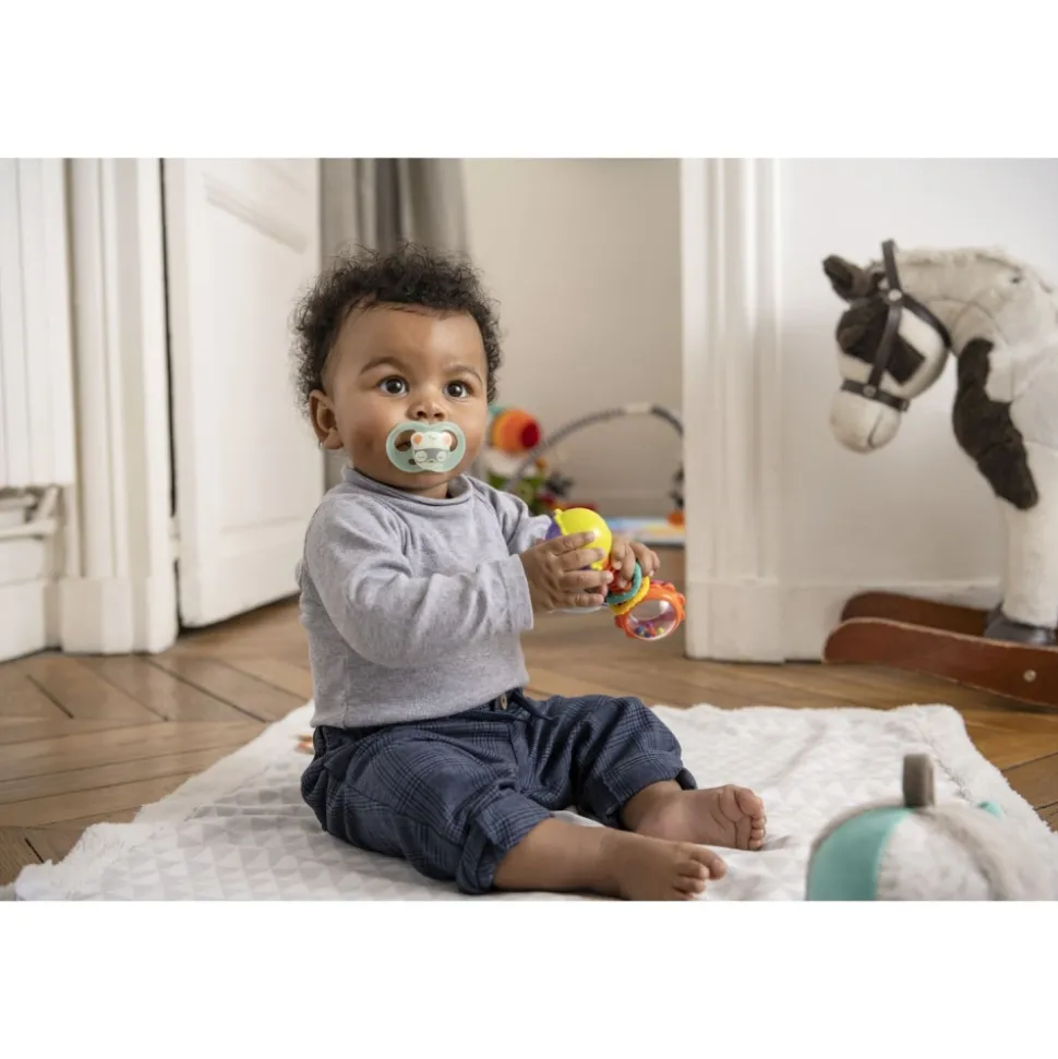 Lot de 2 sucettes soft touch nuit 18-36 m