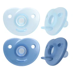 Lot de 2 sucettes soothie 0-6 mois bleu
