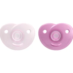 Lot de 2 sucettes soothie 0-6 mois rose