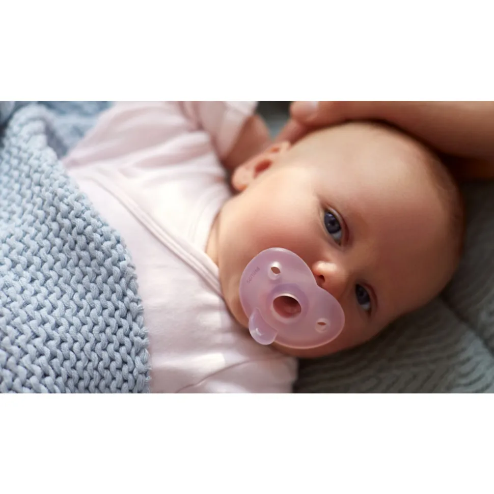 Lot de 2 sucettes soothie 0-6 mois rose