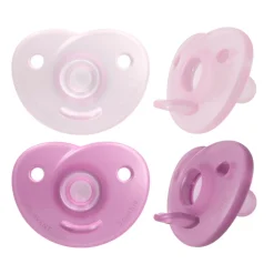 Lot de 2 sucettes soothie 0-6 mois rose