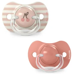 Lot de 2 sucettes symétriques sx pro birdies 18 mois et + rose