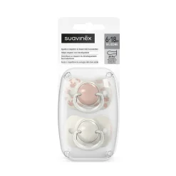 Lot de 2 sucettes symétriques sx pro birdies 6-18 mois rose