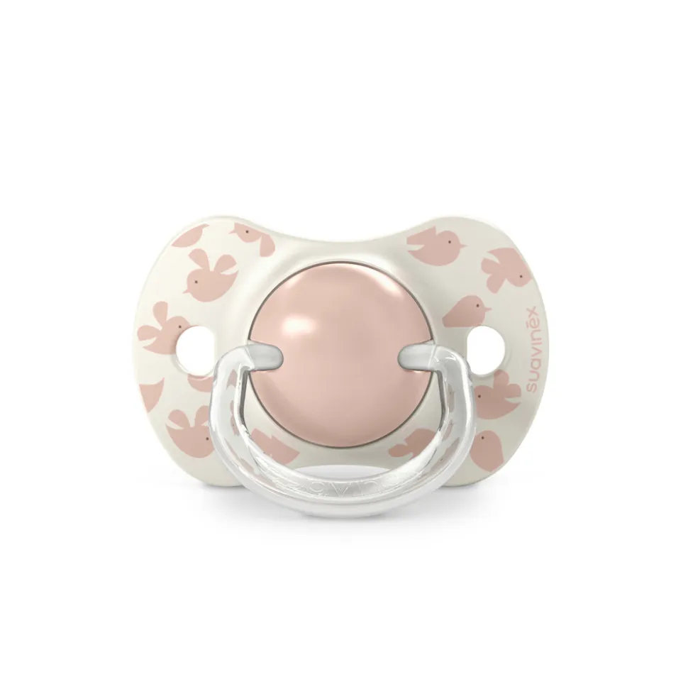 Lot de 2 sucettes symétriques sx pro birdies 6-18 mois rose