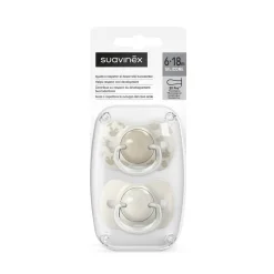 Lot de 2 sucettes symétriques sx pro birdies 6-18 mois beige