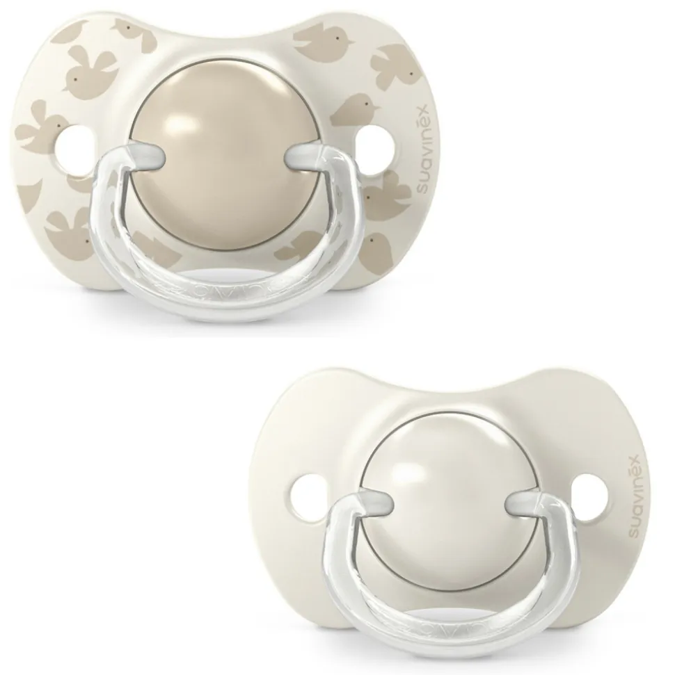 Lot de 2 sucettes symétriques sx pro birdies 6-18 mois beige