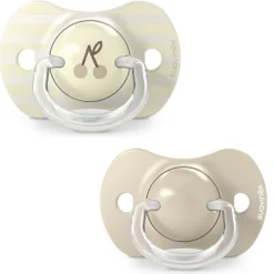 Lot de 2 sucettes symétriques sx pro birdies 18 mois et + beige