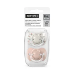 Lot de 2 sucettes symétriques sx pro birdies 0-6 mois rose