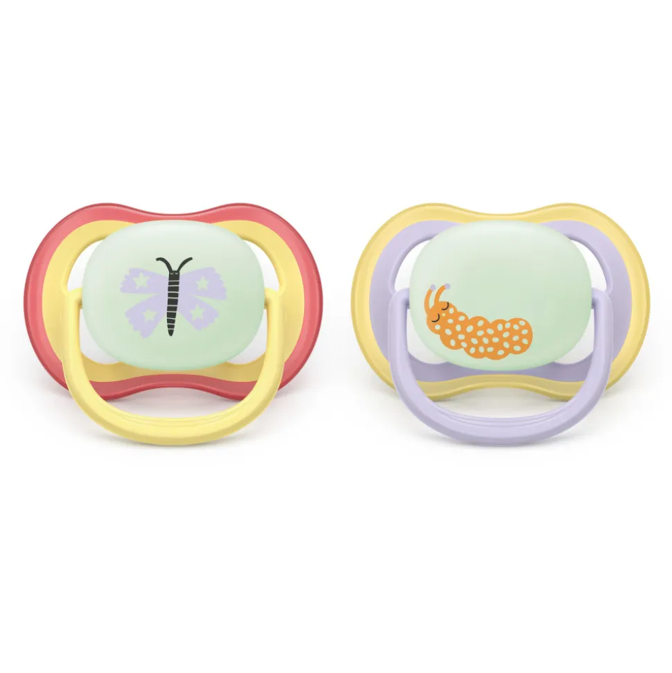 Lot de 2 sucettes ultra air 0-6 mois scf376/25