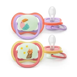 Lot de 2 sucettes ultra air 18 mois et plus scf376/33