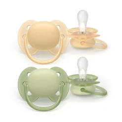 Lot de 2 sucettes ultra soft 6-18 mois scf091/45